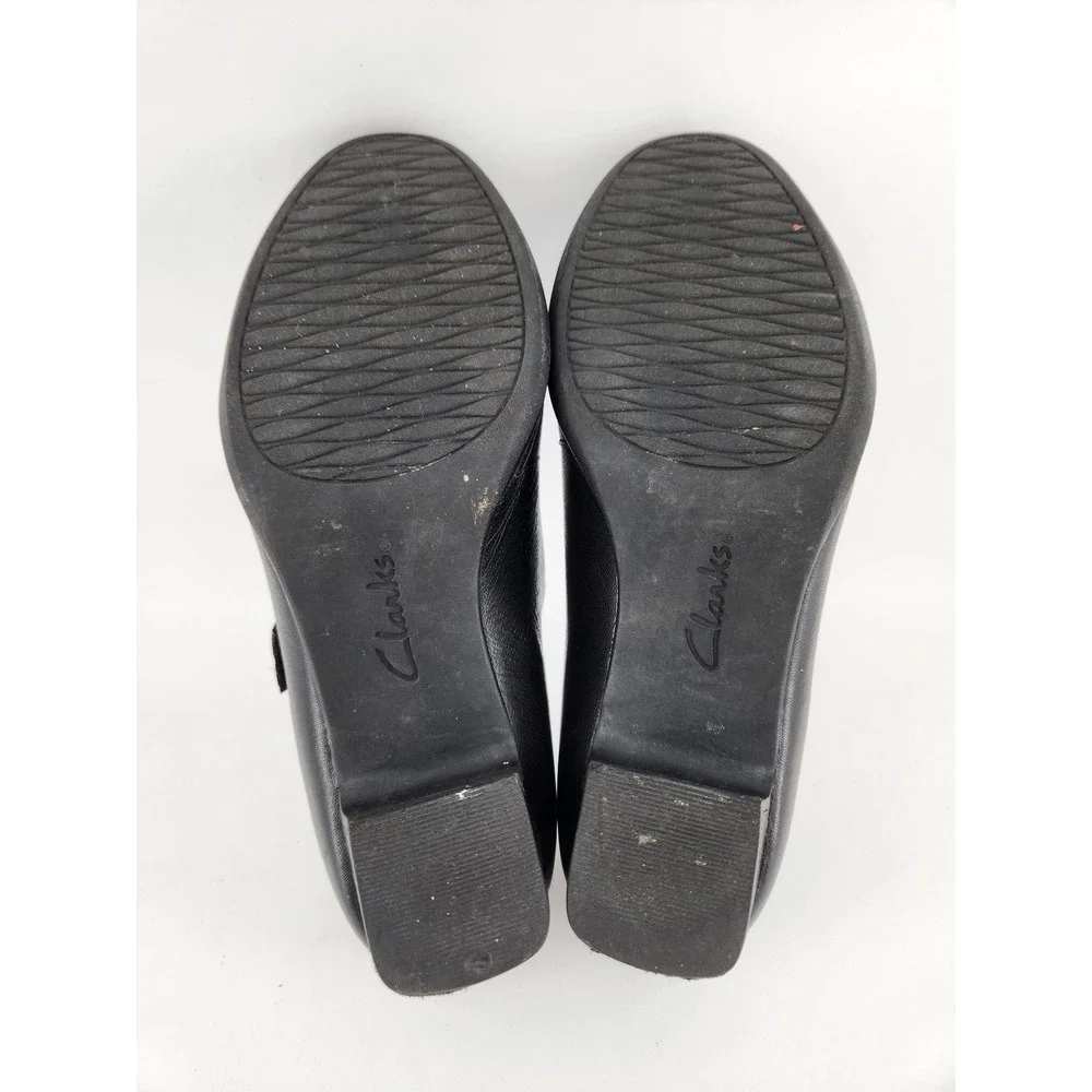 Clarks Artisan Rosalyn Wren Mary Jane Heels Womens‎ 7M Leather Block Heel